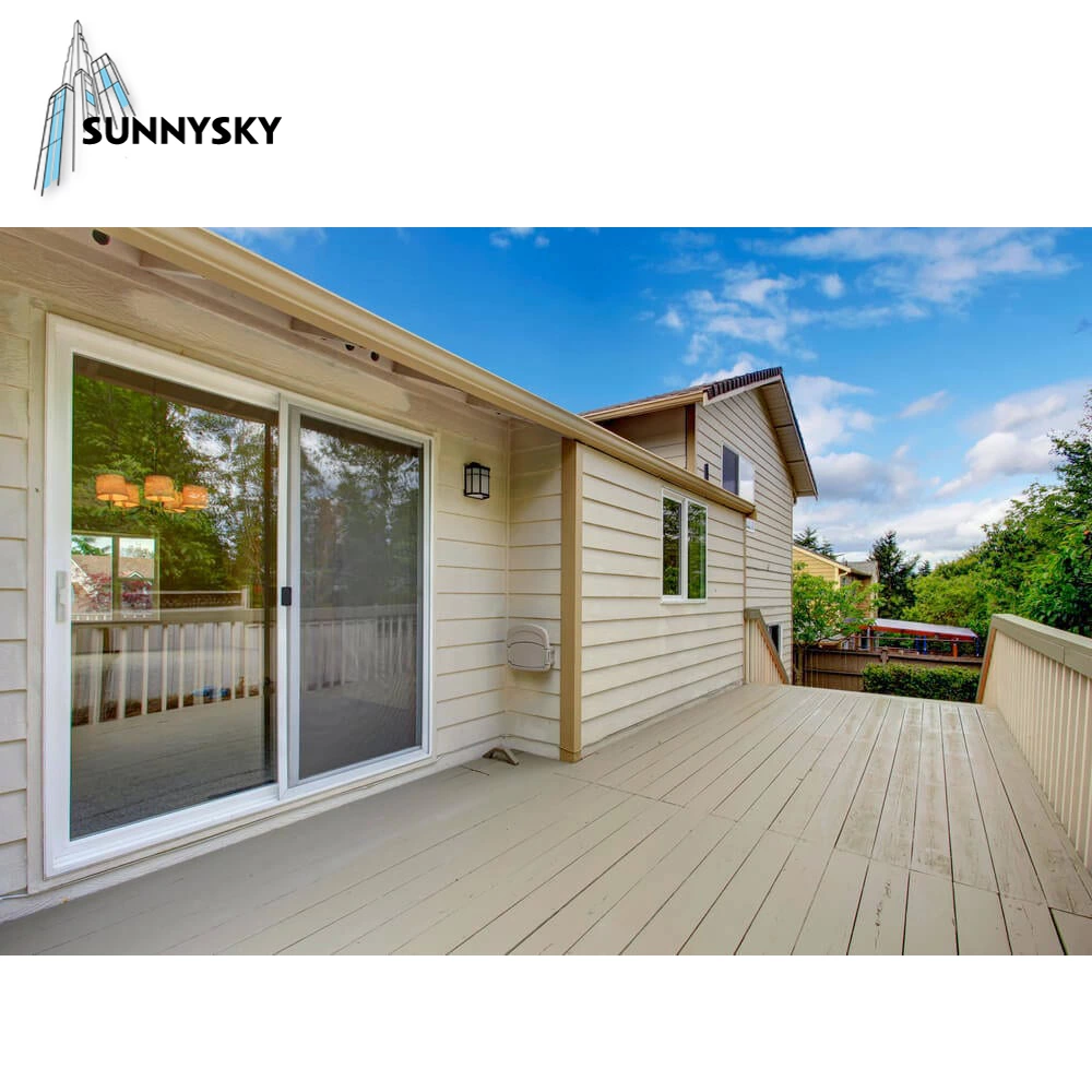 Exterior patio insulated aluminum sliding double glazed Low-E glass sliding doors