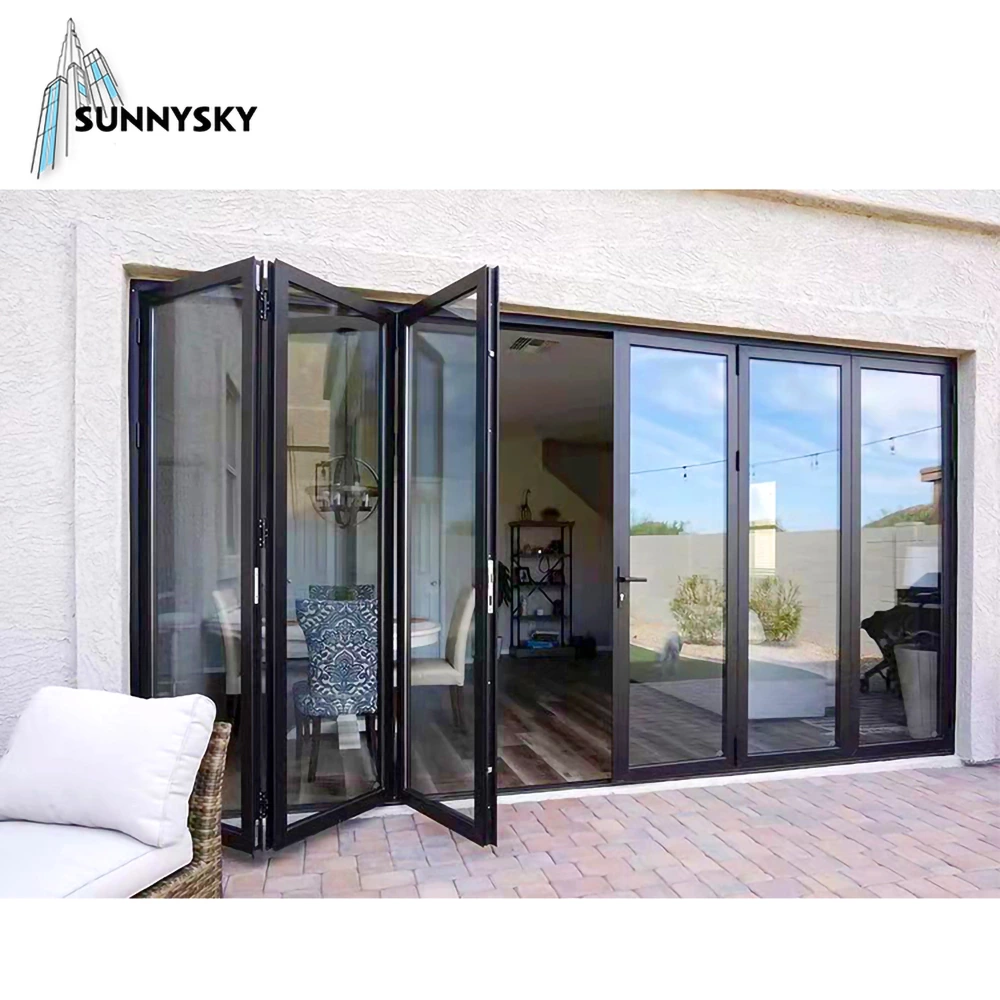 New design aluminium bifold Yorkshire accordion custom size best folding patio doors
