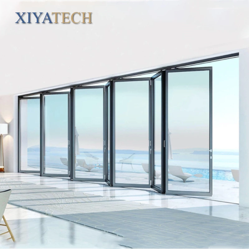 New design aluminium bifold Yorkshire accordion custom size best folding patio doors