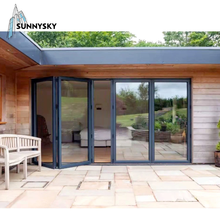 New design aluminium bifold Yorkshire accordion custom size best folding patio doors