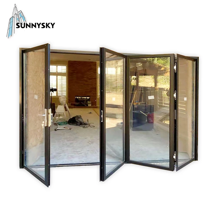 New design aluminium bifold Yorkshire accordion custom size best folding patio doors