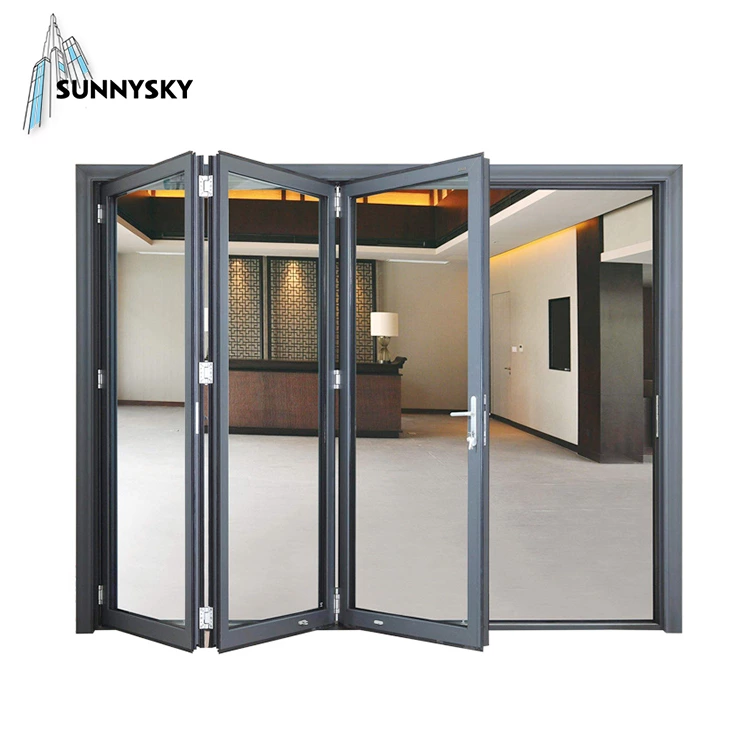 New design aluminium bifold Yorkshire accordion custom size best folding patio doors