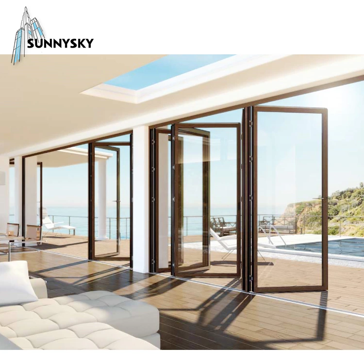 New design aluminium bifold Yorkshire accordion custom size best folding patio doors