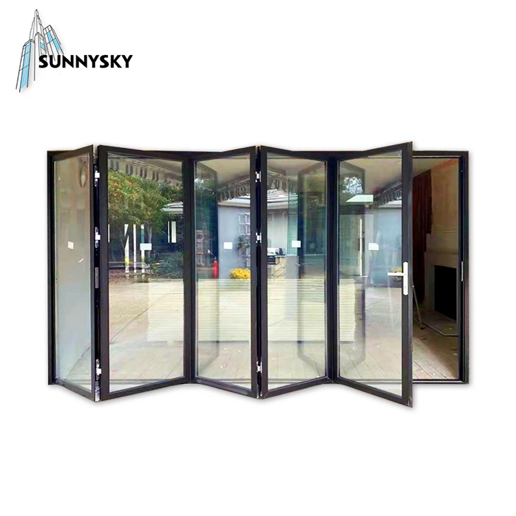 New design aluminium bifold Yorkshire accordion custom size best folding patio doors