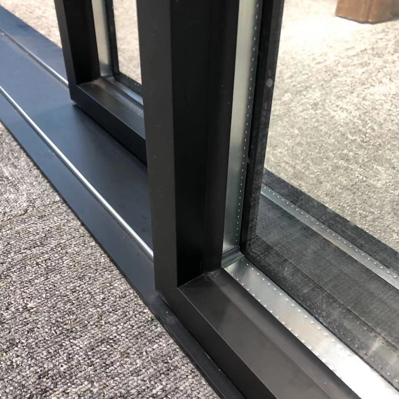 Exterior patio insulated aluminum sliding double glazed Low-E glass sliding doors