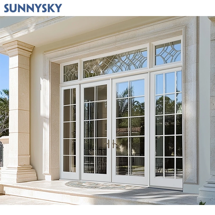 European new grill designs insulation custom factory interior aluminum door entrance door glass casement french doors