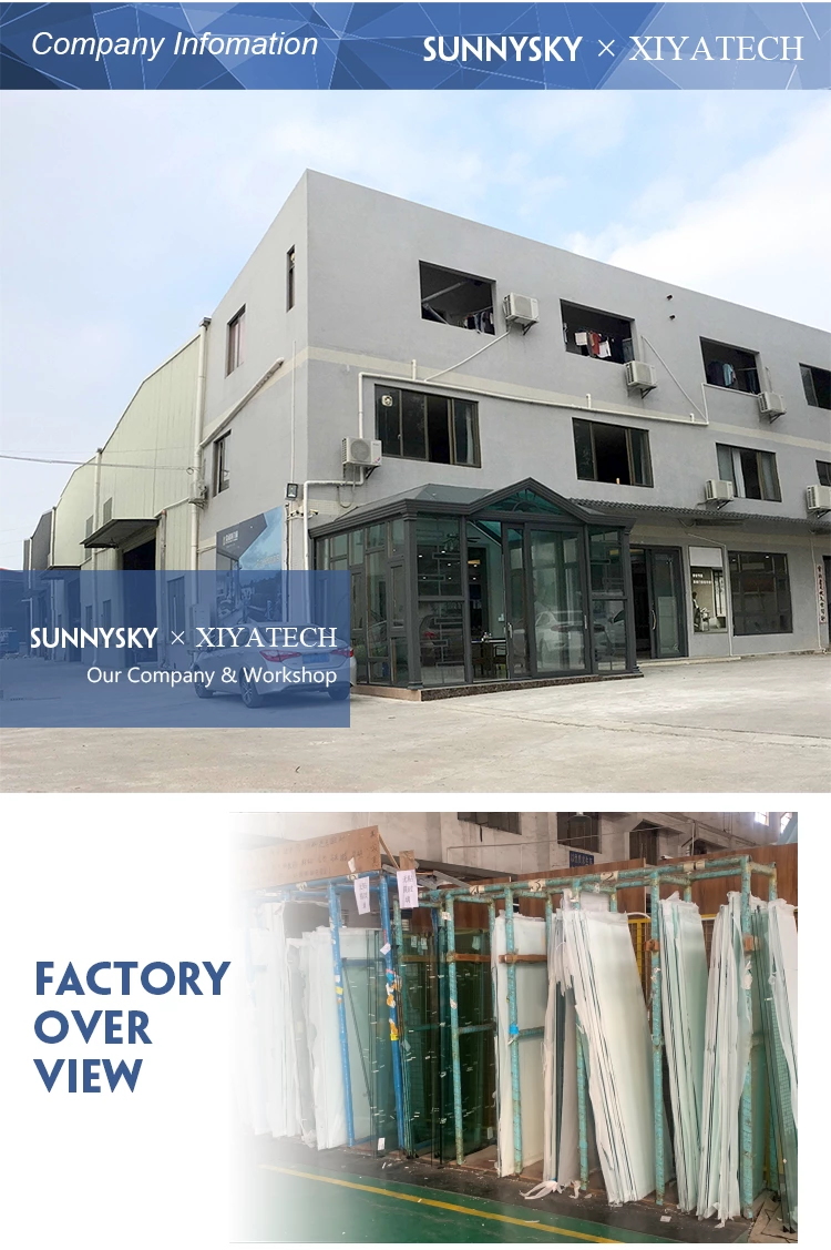 Sunnysky Hotel Sliding Shower Doors Bathroom Enclosure Home Villa Black Aluminum Shower Enclosure Sliding 8mm Glass Shower Door Screen