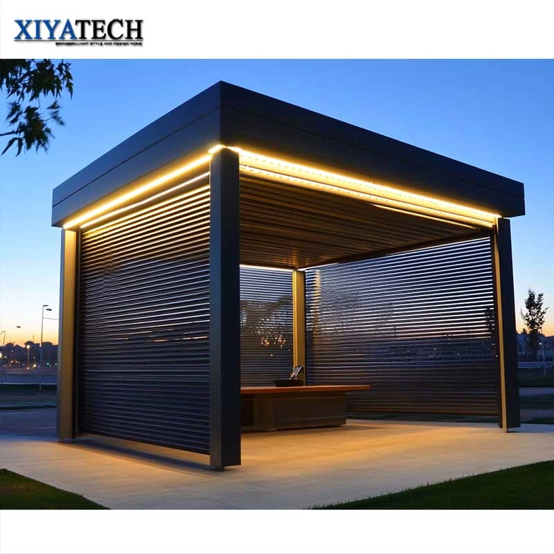 Sunnysky 10x10 13x10 13x13 20x13 Ft Aluminium Garden Pergola Outdoor Waterproof Louvered Pergola Bioclimatica Electric Modern Pergola