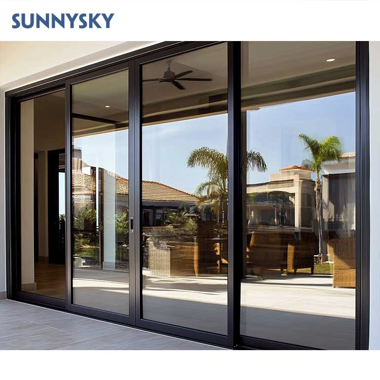 Sunnysky Design Aluminum Hurricane Impact Glass Doors Miami Dade Hurricane Sliding Door