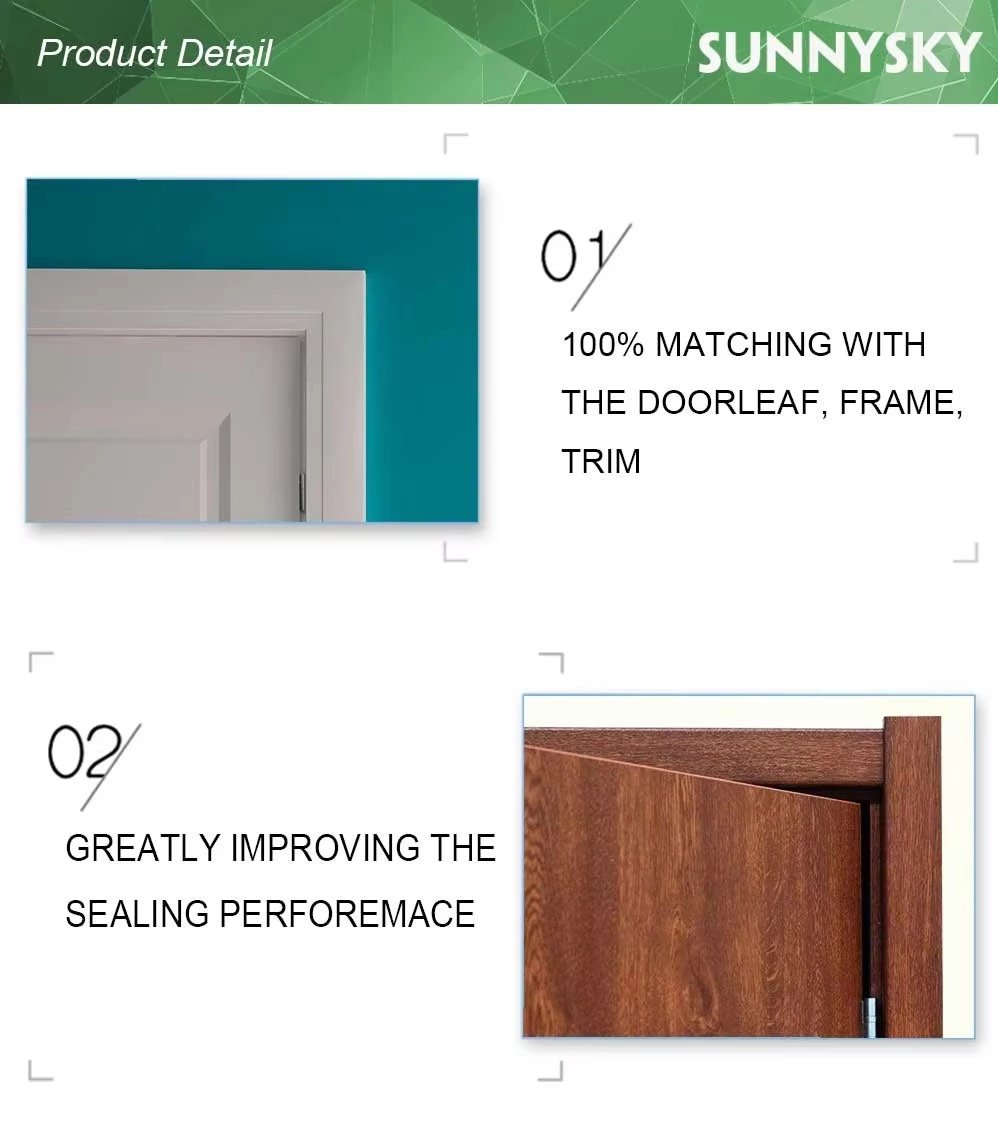 Sunnysky Eco-Friendly Fire-Resistant Wood Slab Door Soundproof Hurricane-Proof for Home Hotels Hospitals Bedrooms & Villas