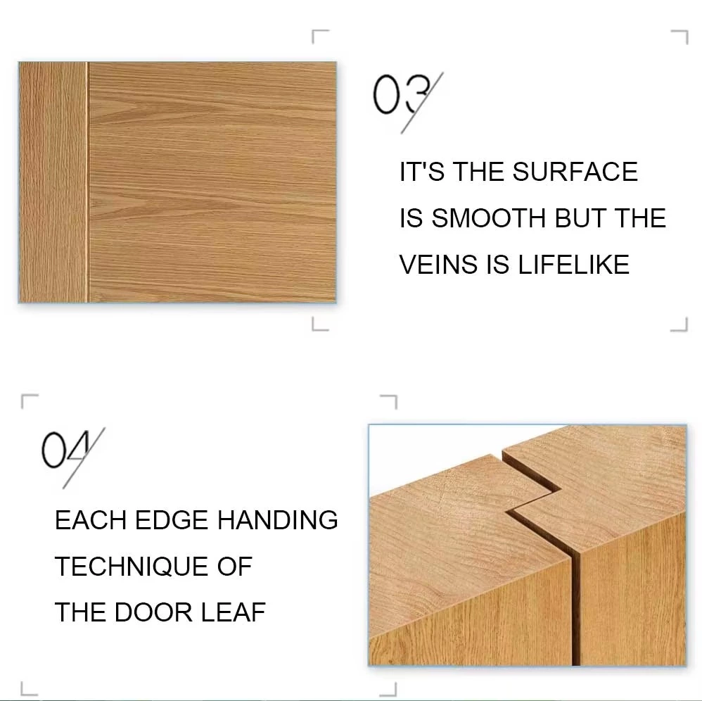 Sunnysky Eco-Friendly Fire-Resistant Wood Slab Door Soundproof Hurricane-Proof for Home Hotels Hospitals Bedrooms & Villas